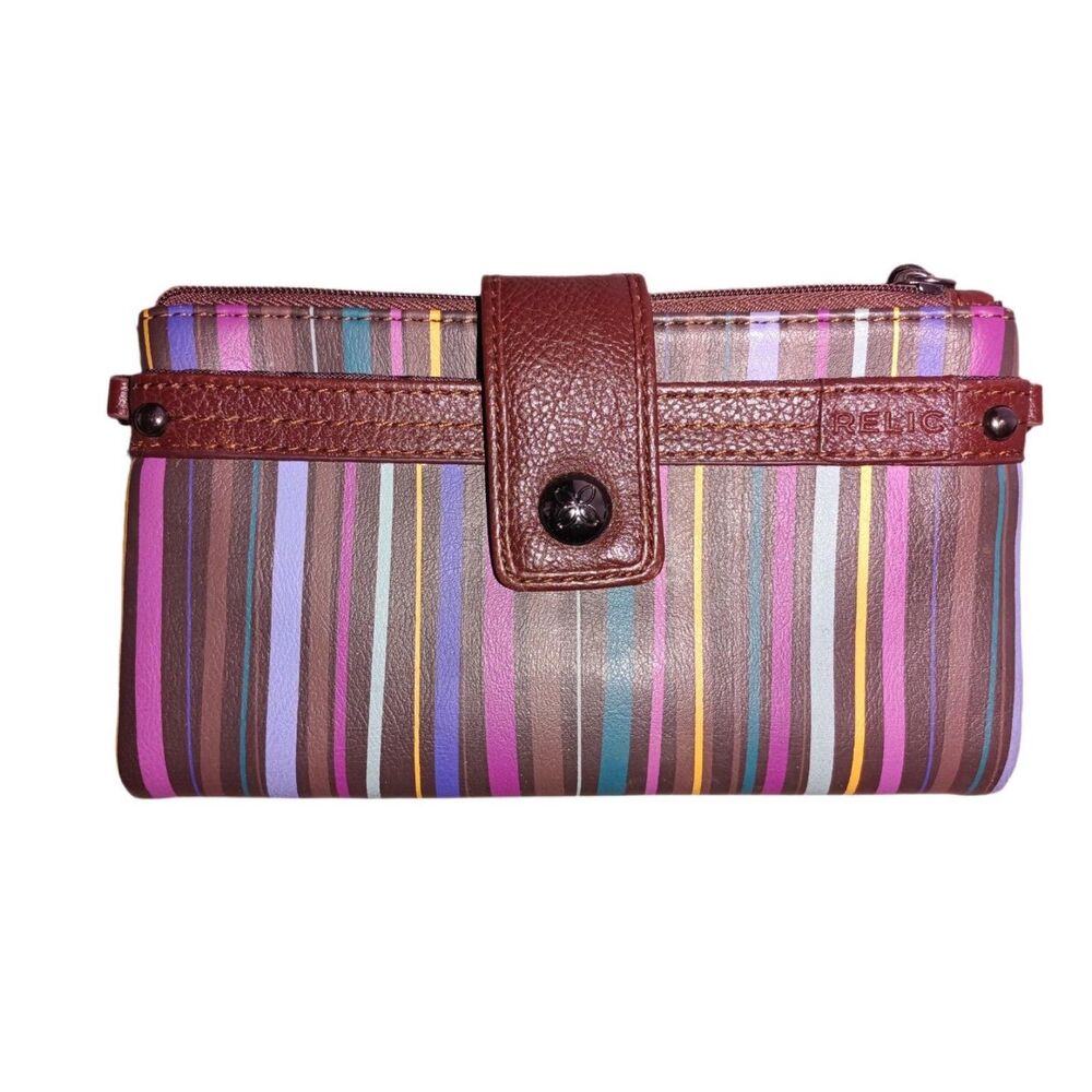 Relic Rainbow Vegan Leather Crossbody Wallet with Adjustable Strap